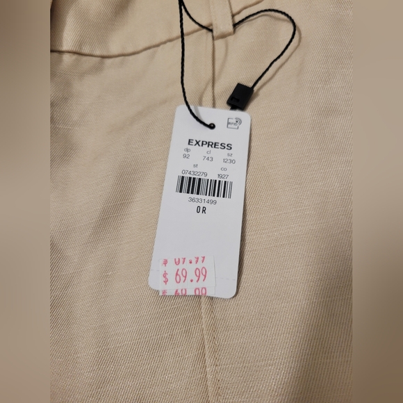 NWT Express High Waisted Editor Linen Blend Trouser Pant, Size 0 - Picture 6 of 6